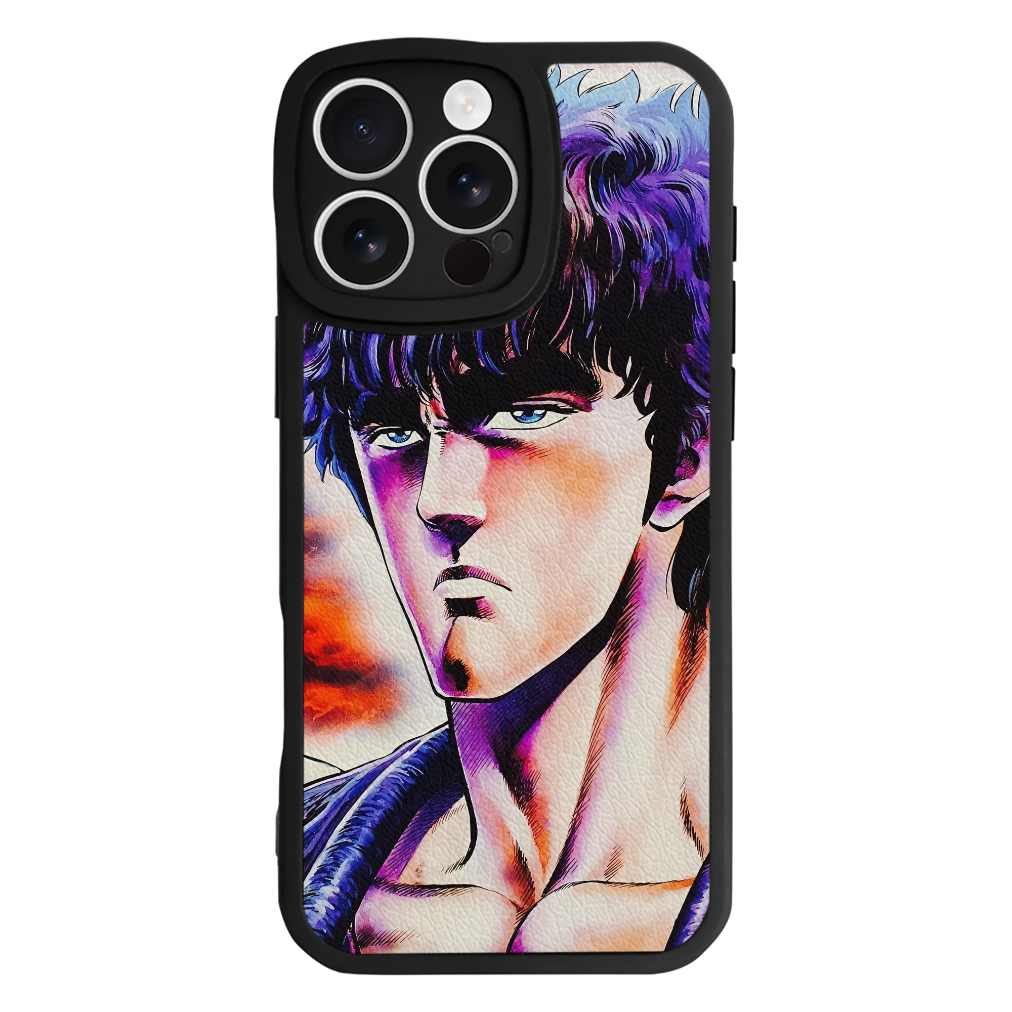 （画像用） 北斗の拳 Fist of the North Star 【iPhone 16シリーズ対応】シリコンスマホケース（レザー調） 材質：シリコン